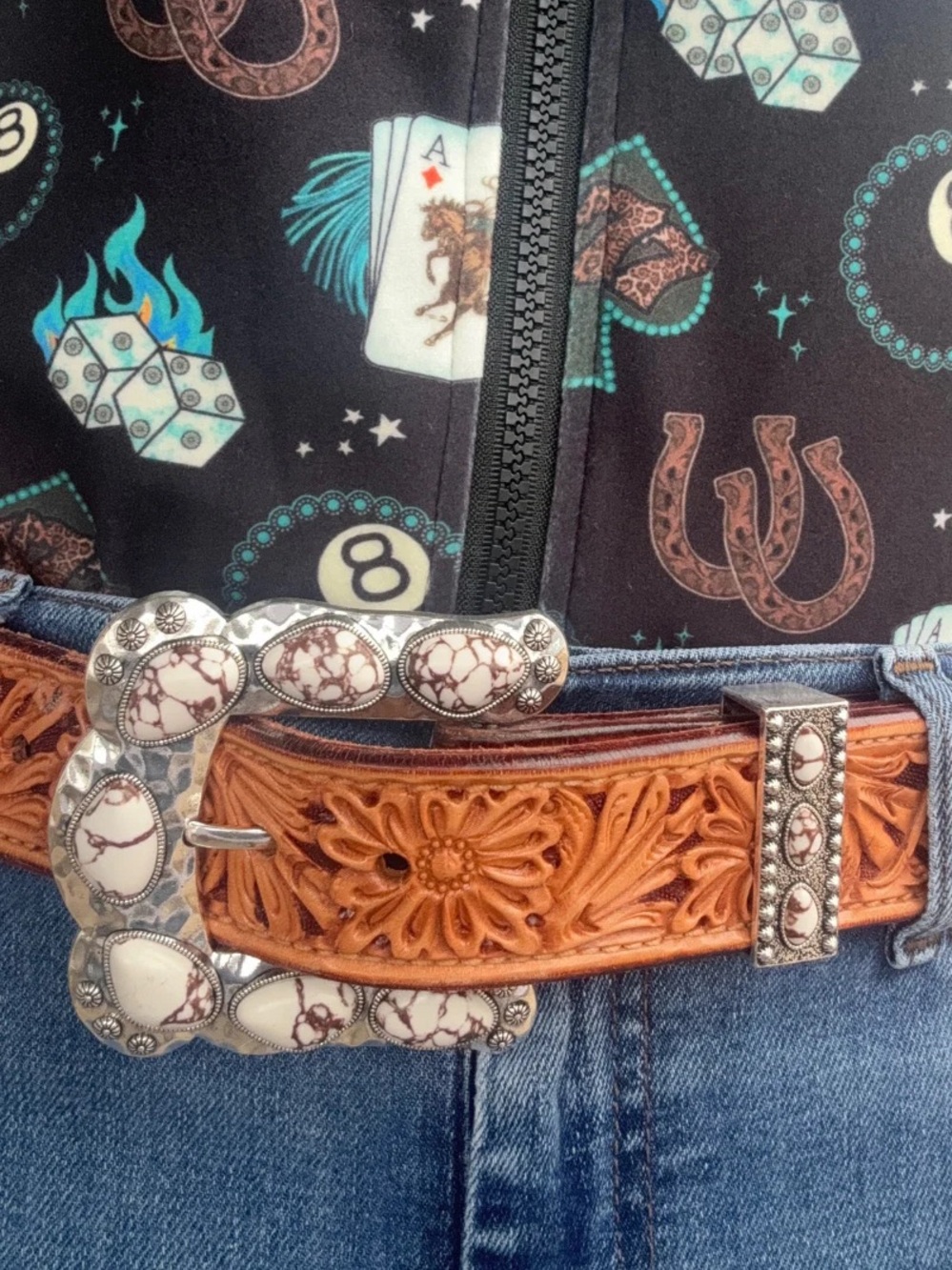 White Stone Buckle